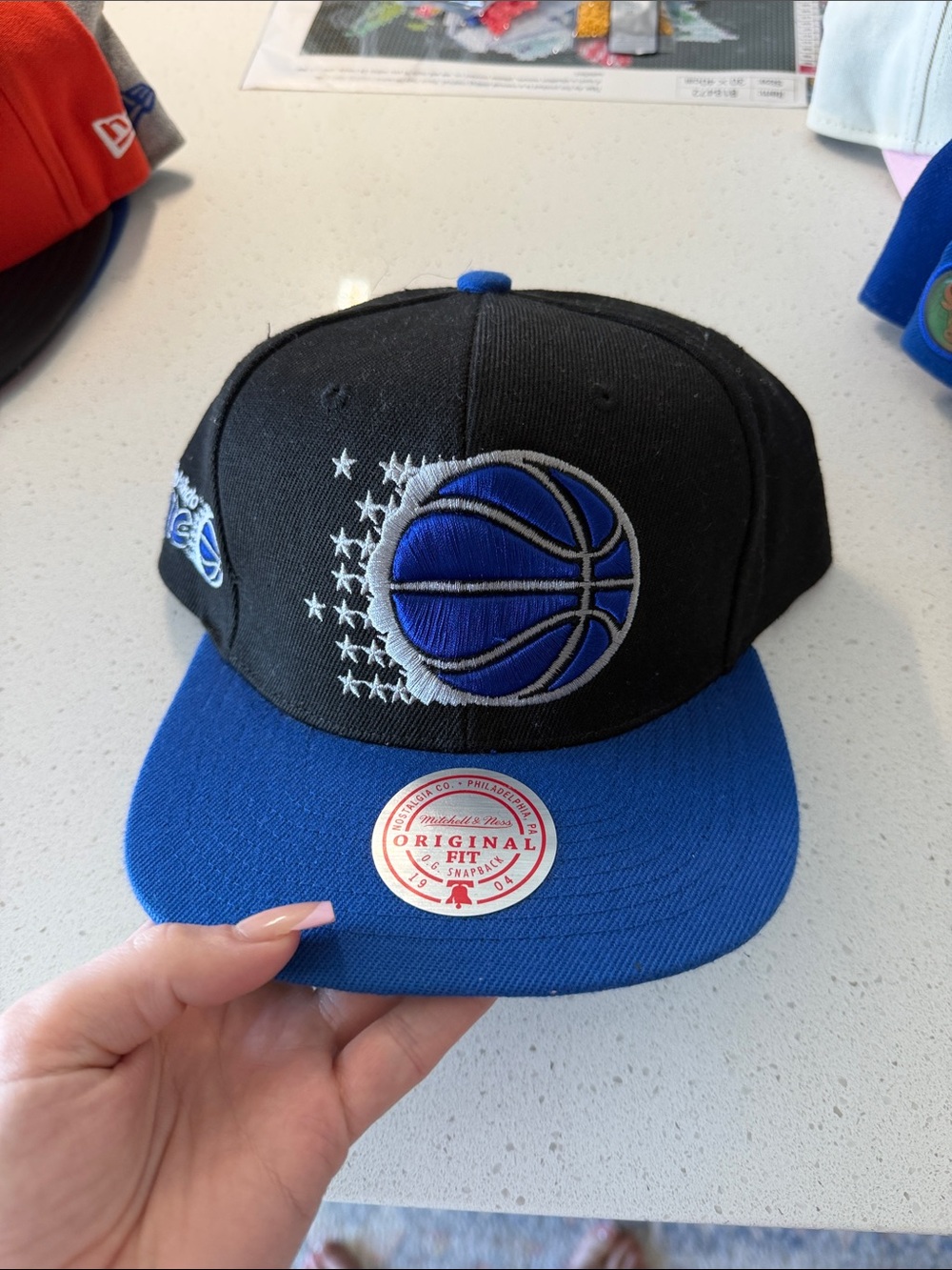 Lids Black and Blue Basketball Snapback Hat